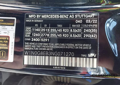 2022 Mercedes-Benz Glc 300 4Matic Suv z USA, uszkodzony, nr VIN W1N0G8EB3NG071270